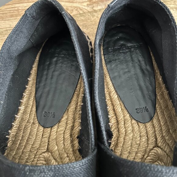 SAINT LAURENT Canvas Signature Espadrilles Jute Leather Flats EU 39.5 - Picture 6 of 7